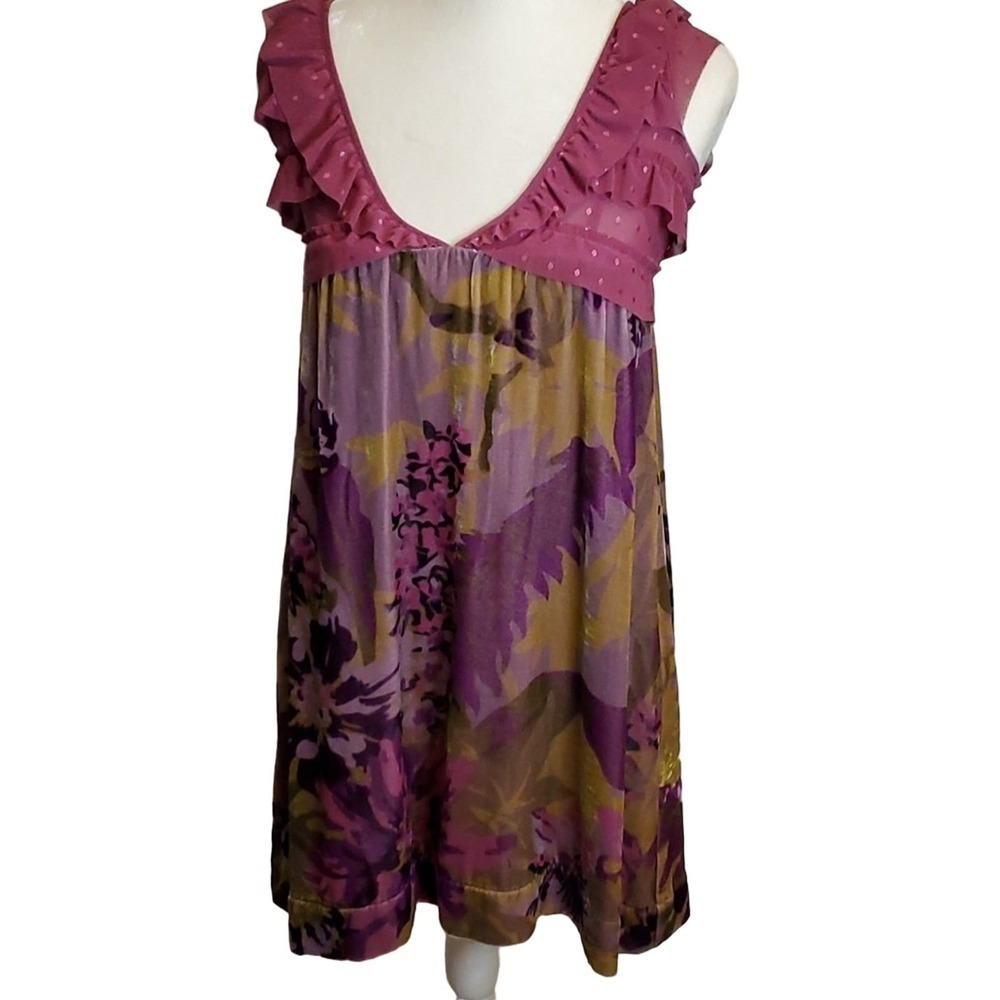 Free People Silk/Rayon Velvet babydoll Coquette milk maid Dress Size XS